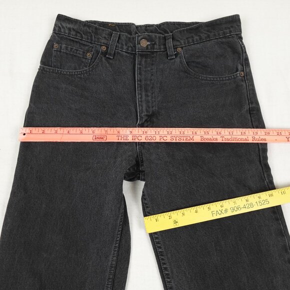 Vintage Levi's 516 Slim Straight Jeans Mens 34x32 Black Denim Made in Canada 90s - Picture 11 of 11